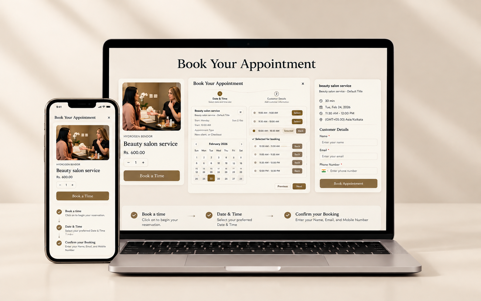 Luxury Booking Website UI Showcase