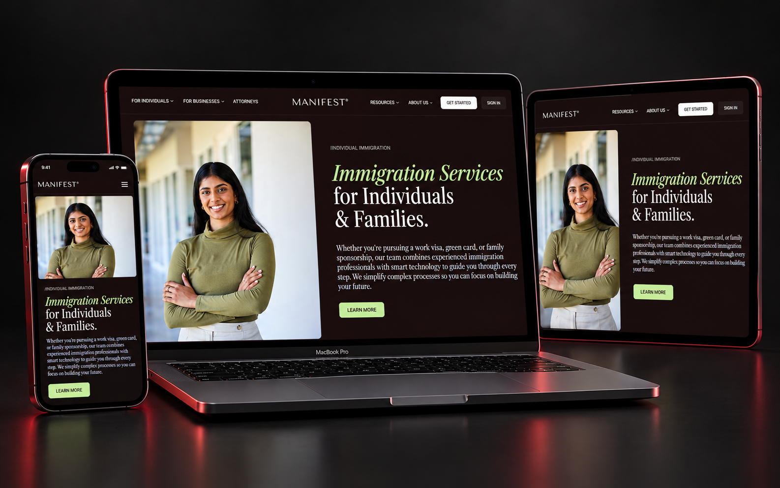 Manifest Law website design